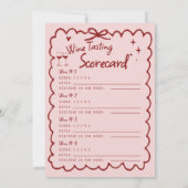 Winery Night Out Wine Tasting Chic 30th Birthday 招待状 (裏面)