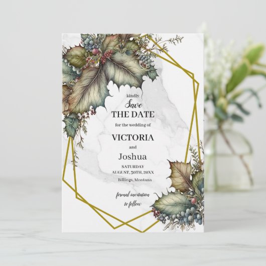 Winery Save the Date Invitation 招待状 (スタンド正面)