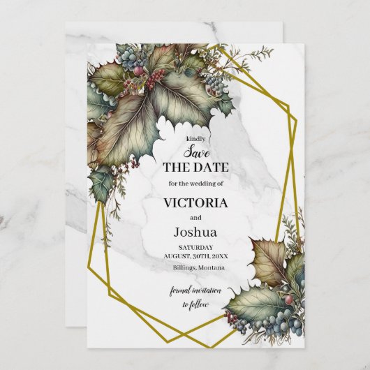 Winery Save the Date Invitation 招待状 (正面/裏面)