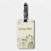 Winery Theme - Vineyard-Inspired  Luggage Tag ラゲッジタグ (裏面縦)