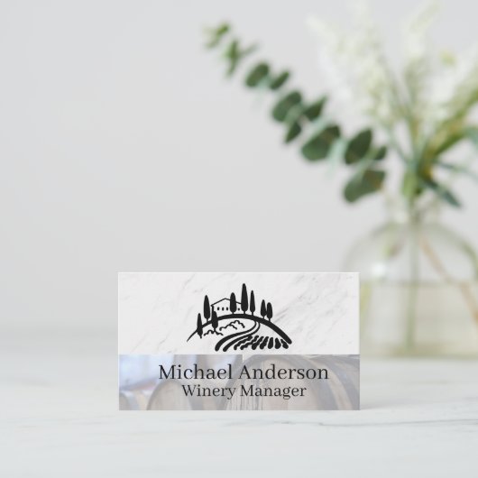 Winery Vineyard Landscape 名刺 (スタンド正面)