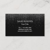 Winery Wine Companyの紙吹雪のモダンの黒 名刺 (裏面)