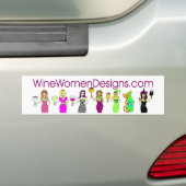WineWomenDesigns.comのバンパーステッカー バンパーステッカー (車上)