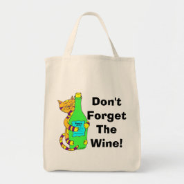 Wineycatは"忘れませんワインを!" 買い物袋 トートバッグ