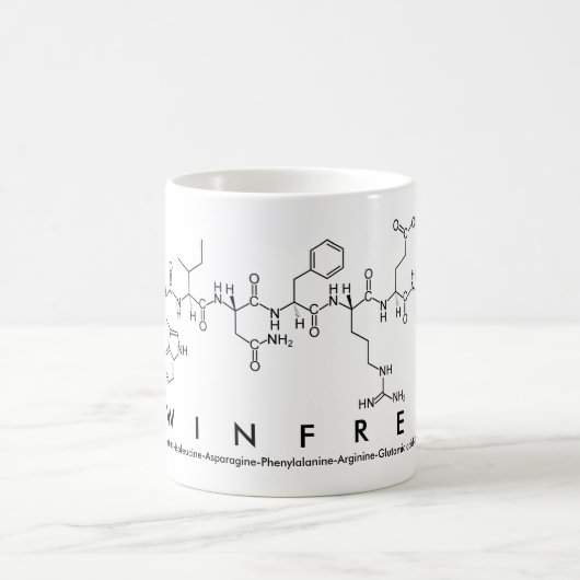 Winfredペプチド名mug コーヒーマグカップ (中央)