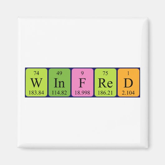 Winfred周期表名磁石 マグネット (正面)