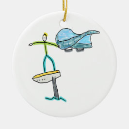 Wing Foiling Stickman セラミックオーナメント