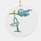 Wing Foiling Stickman セラミックオーナメント (裏面)