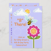 Wing-Nutz™_のまわりに_purple_B There! 招待状 (正面/裏面)