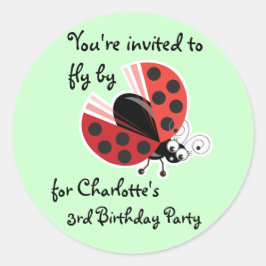 Wing-Nutz™_Ladybug (Dotty)_ 3rd誕生日パーティー ラウンドシール