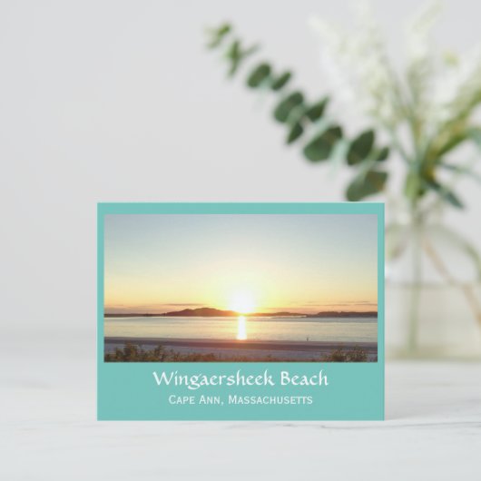 Wingaersheek Beach Sunset ポストカード (スタンド正面)