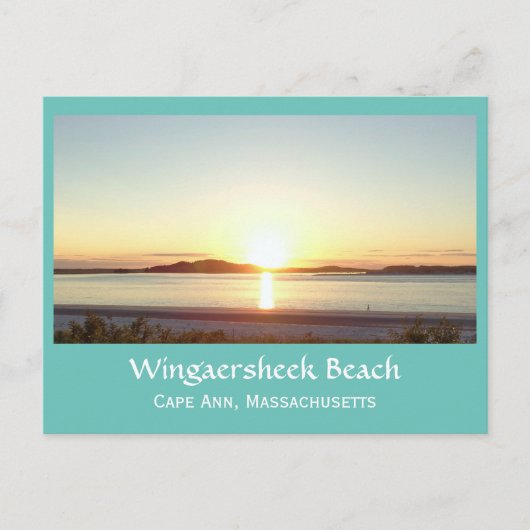 Wingaersheek Beach Sunset ポストカード (正面)