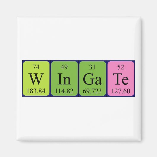 Wingate周期表名磁石 マグネット (正面)