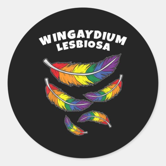 Wingaydium Lesbiosa _ LgbtqゲイとLのサポート ラウンドシール (正面)