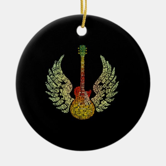 WIngedギターワード セラミックオーナメント (正面)
