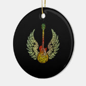 WIngedギターワード セラミックオーナメント (左)