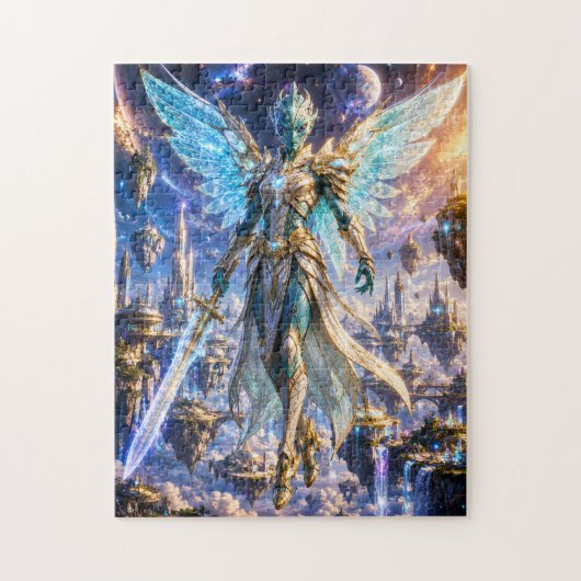 Winged Alien Warrior Puzzle ジグソーパズル (縦)