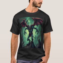 Winged Demon in Apocalyptic Ruins Tシャツ