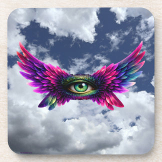 Winged Eye Protection Coaster – Mystical Art コースター
