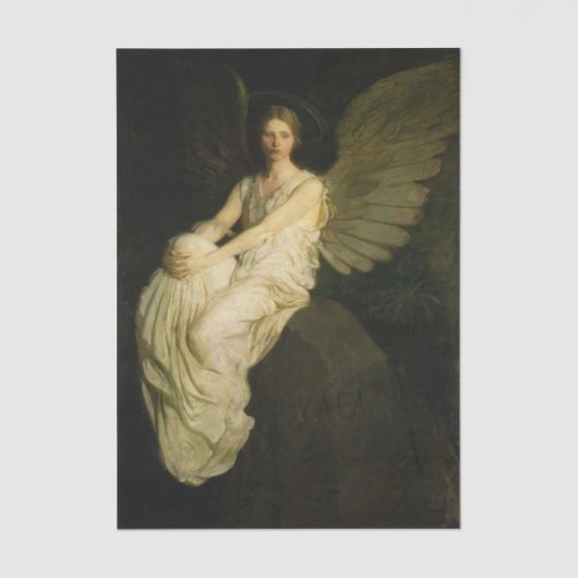 Winged Figure on a Rock by Abbott Thayer 薄葉紙 (正面)