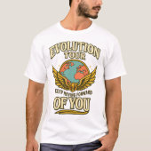  Winged Globe Motivational Vintage Art Tシャツ (正面)