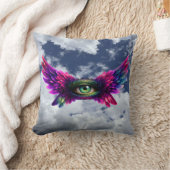 Winged Protection Eye – Round Intention Keychain クッション (ブランケット)