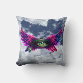 Winged Protection Eye – Round Intention Keychain クッション (正面)