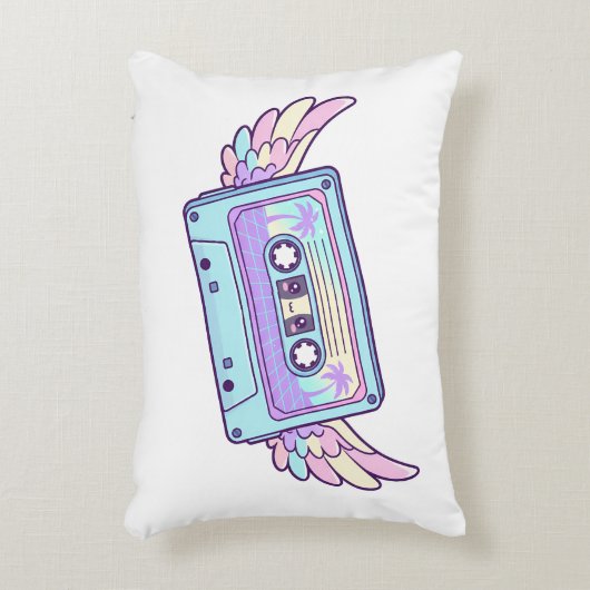 Winged Retro Cassette アクセントクッション (正面(垂直))