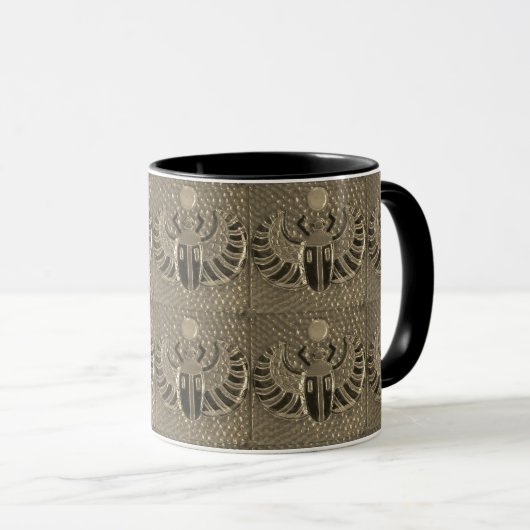 Winged Scarab tile Pattern Mug マグカップ (正面右)