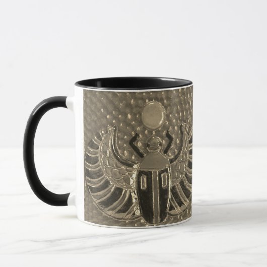 Winged Scarab tile Pattern Mug 2 マグカップ (左)