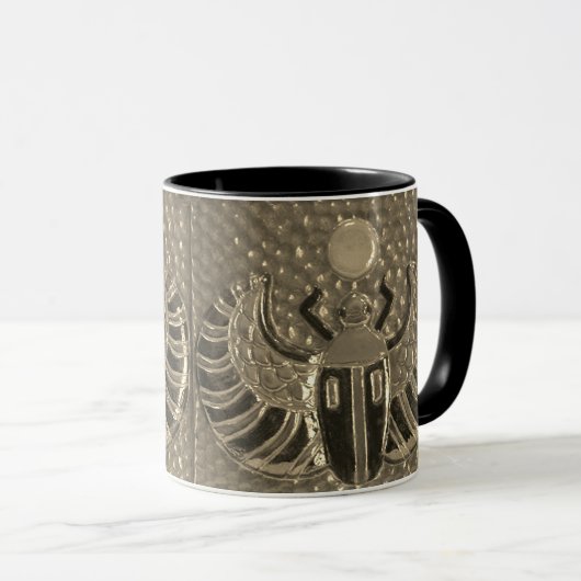 Winged Scarab tile Pattern Mug 2 マグカップ (正面右)