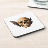 Winged Skull Symbolizing Mortality and Freedom コースター (左側)