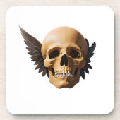 Winged Skull Symbolizing Mortality and Freedom コースター (正面)