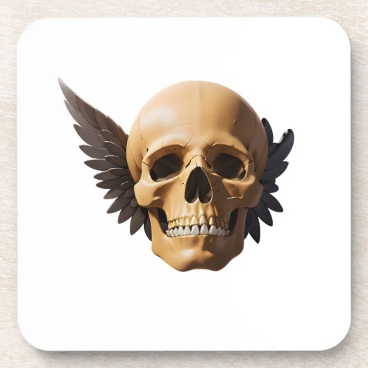 Winged Skull Symbolizing Mortality and Freedom コースター (正面)