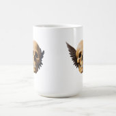 Winged Skull Symbolizing Mortality and Freedom コーヒーマグカップ (中央)