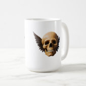 Winged Skull Symbolizing Mortality and Freedom コーヒーマグカップ (正面右)