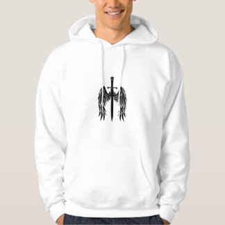 Winged Sword Angel Hoodie – Gothic Warrior Symbol パーカ
