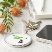 Wingin It Daily Funny Bug Humor キーホルダー (側面)