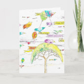 「Winging」誕生日カード カード (正面)