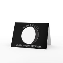 Winging Gibbous MOON Phase Greeting Card