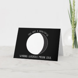 Winging Gibbous MOON Phase Greeting Card カード