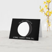 Winging Gibbous MOON Phase Greeting Card カード (黄色い花)