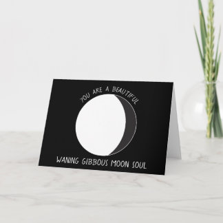 Winging Gibbous MOON Phase Greeting Card カード