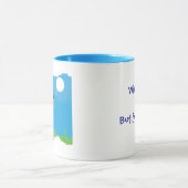 Winging it But Just Barely- Duck Humor マグカップ (中央)