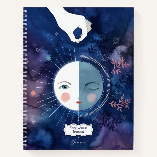 Winging Moon Forgiveness Journal ノートブック (正面)