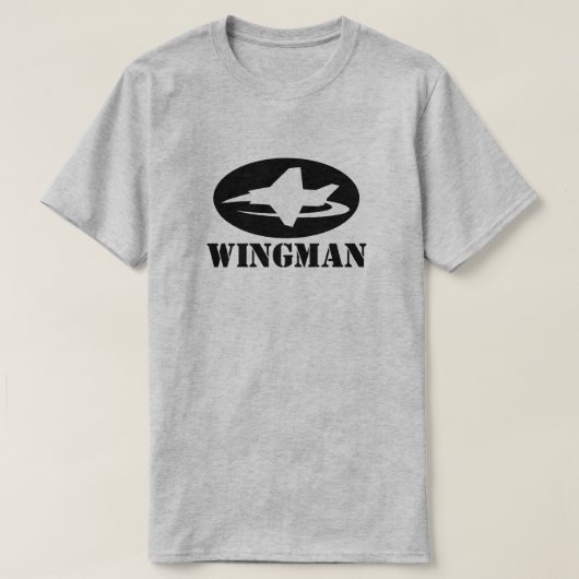 Wingman Tシャツで花婿介添人グルーミング結婚の Tシャツ (デザイン正面)