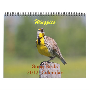 Wingpicsの2012年の歌の鳥のカレンダー カレンダー