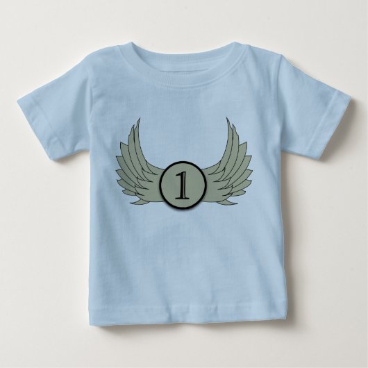 Wings (Age 1) - ベビー用 極薄天竺 Tシャツ (正面)