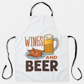 Wings and Beer Chicken Wings Drinking エプロン (正面)