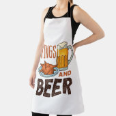 Wings and Beer Chicken Wings Drinking エプロン (インサイチュ)